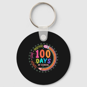 100 Days Of School Teacher 100th Day Coquette Keychain