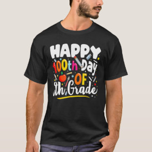 100 Days Of School Teacher 100th Day Of 5th Grade T-Shirt