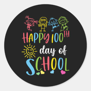 100 Days Of School Teacher 100Th Day Of School Classic Round Sticker