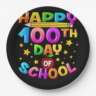 100 Days of School Teacher 100th Day of School  Paper Plate