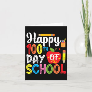 100 Days Of School Teacher And Student 1 Card