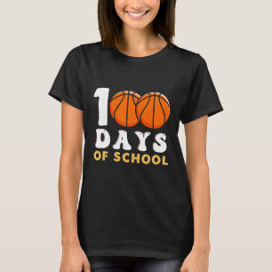 100 Days Of School Teacher Basketball Fun  T-Shirt