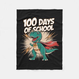 100 Days Of School Teacher Dido Hero 100th Day Of Fleece Blanket