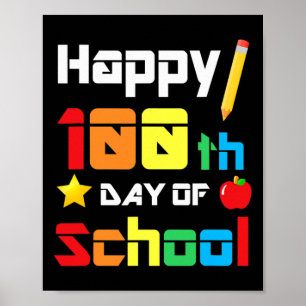 100 Days Of School Teacher Fun School  Poster