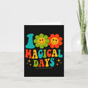 100 Days Of School Teacher Kid 100 Magical Days Hi Card