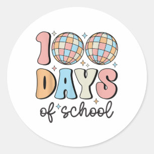 100 Days Of School Teacher Kids 100th Day Of Classic Round Sticker