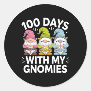 100 Days Of School Teacher Kids 100th Day Of Schoo Classic Round Sticker