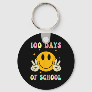 100 Days Of School Teacher Kids 100th Day Of Schoo Keychain