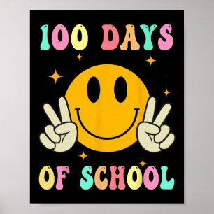 100 Days Of School Teacher Kids 100th Day Of Schoo Poster