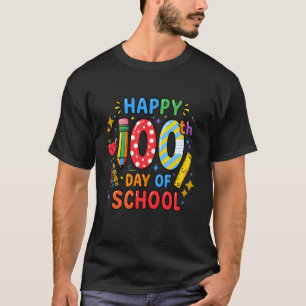 100 Days of School Teacher Kids Boys Happy 100th D T-Shirt