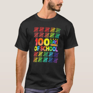100 Days Of School Teacher Kids Happy 100th Day Of T-Shirt