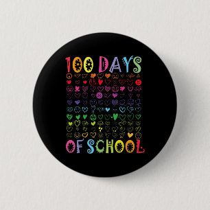 100 Days Of School Teacher Kids Student Boy Girl 1 2 Inch Round Button