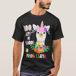 100 Days Of School Teacher Llama Unicorn Girls Wom T-Shirt