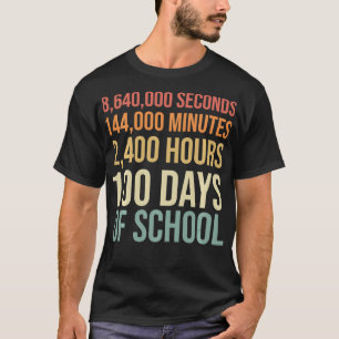 100 Days of School Teacher Outfit 80s Retro Vintag T-Shirt