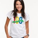 100 days of school teacher shirt<br><div class="desc">Celebrate the 100th day of school with this fun and colourful design. Perfect for students, teachers and administrators!</div>
