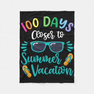 100 Days Of School Teacher Shirt  Fleece Blanket