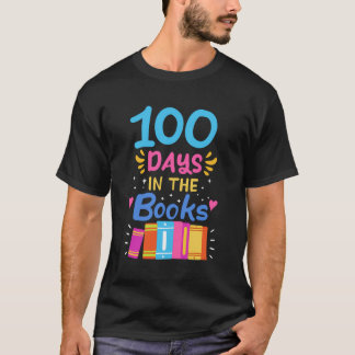 100 Days Of School Teacher Student Reading T-Shirt