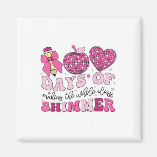 100 Days Of School Teachers Coquette Bow 100th Magnet