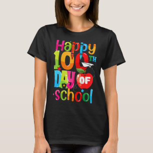 100 Days Of School Teachers Kids Girls Boys Happy  T-Shirt