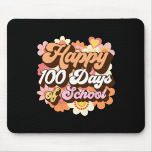 100 Days Of School Teachers Kids Groovy 100th Day Mouse Pad