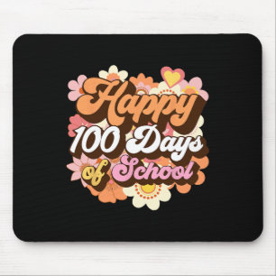 100 Days Of School Teachers Kids Groovy 100th Day Mouse Pad