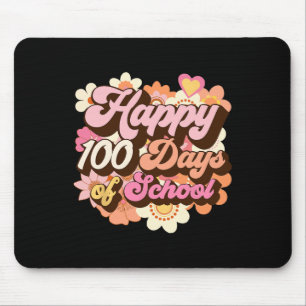 100 Days Of School Teachers Kids Groovy 100th Day Mouse Pad