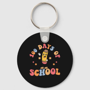 100 Days Of School Teachers Students 100th Day Sch Keychain