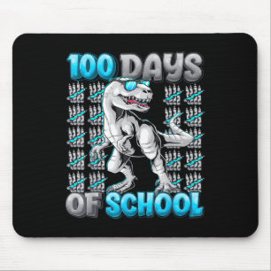 100 Days Of School Trex 100 Days Smarter 100th Mouse Pad