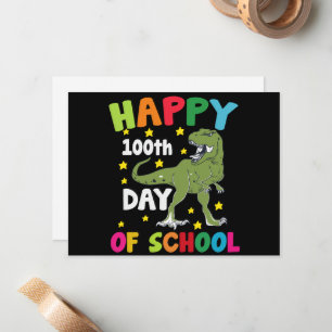 100 Days Of School Trex 100th Day of School Card