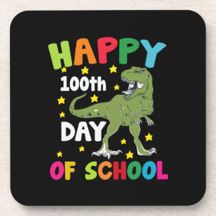 100 Days Of School Trex 100th Day of School  Coaster