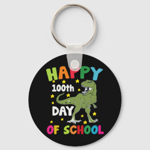100 Days Of School Trex 100th Day of School Keychain
