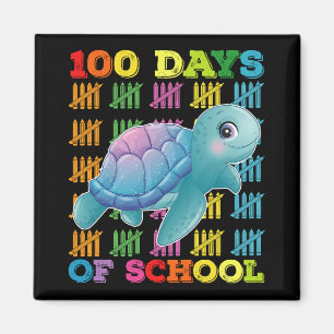 100 Days Of School Turtle Teacher Student Magnet