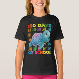 100 Days Of School Turtle Teacher Student T-Shirt