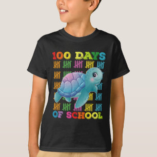 100 Days Of School Turtle Teacher Student T-Shirt