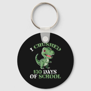 100 Days Of School Tyrannosaurus 100th Day Of Keychain