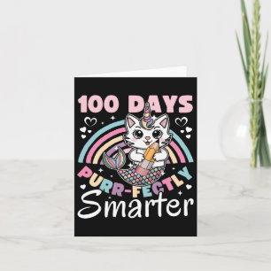 100 Days Of School Unicorn 100 Days Smarter 100th  Card