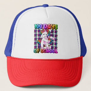 100 Days Of School Unicorn 100 Days Smarter 100th Trucker Hat