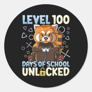100 Days Of School Unlocked 1 Classic Round Sticker