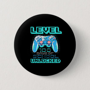 100 Days Of School Unlocked Boys Girls Kids Video 2 Inch Round Button