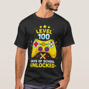 100 Days Of School Unlocked Gamer Gaming Videogame T-Shirt