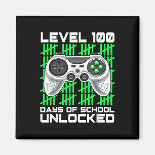 100 Days Of School Unlocked Gamer Video Games Boys Magnet