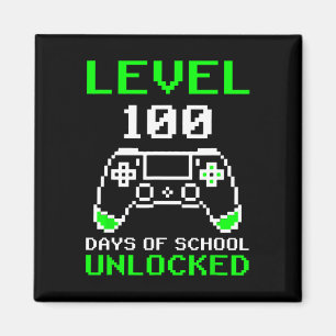 100 Days Of School Unlocked Gamer Video Games Boys Magnet