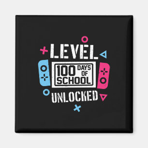 100 Days Of School Unlocked Gamer Video Games Boys Magnet