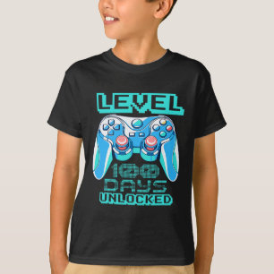 100 Days Of School Unlocked Video Game Controller T-Shirt
