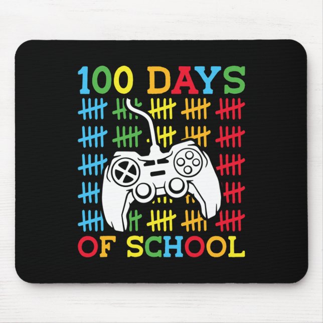 100 Days of School Video Games Controller Gaming K Mouse Pad (Front)
