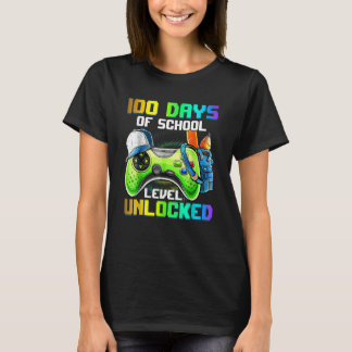 100 Days Of School Video Games Level Unlocked Game T-Shirt
