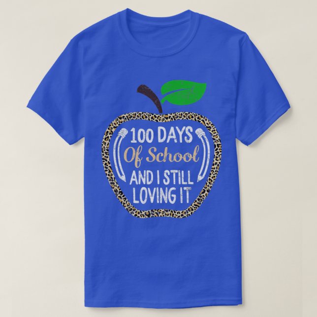100 Days Of School Virtual Teacher Distance Learni T-Shirt (Design Front)