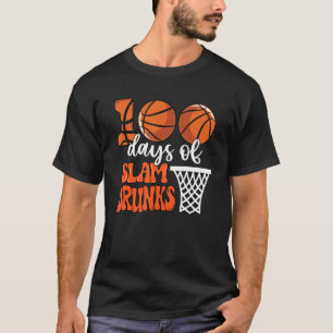 100 Days Of Slam Dunks Basketball Lovers Kids Boys T-Shirt