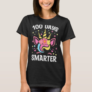100 Days of Smarter Cute Unicorn Girls 100th Day O T-Shirt