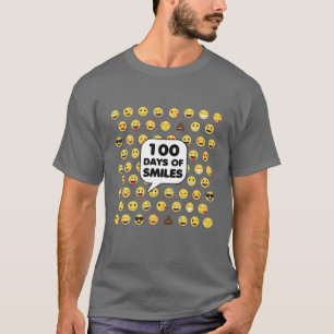 100 Days Of Smiles Emoji Outfit Girls 100Th Day Of T-Shirt
